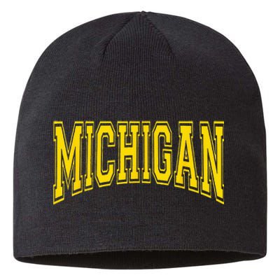 Michigan MI USA United States Font Sustainable Beanie