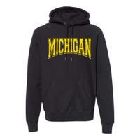 Michigan MI USA United States Font Premium Hoodie