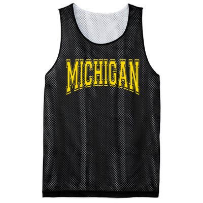 Michigan MI USA United States Font Mesh Reversible Basketball Jersey Tank