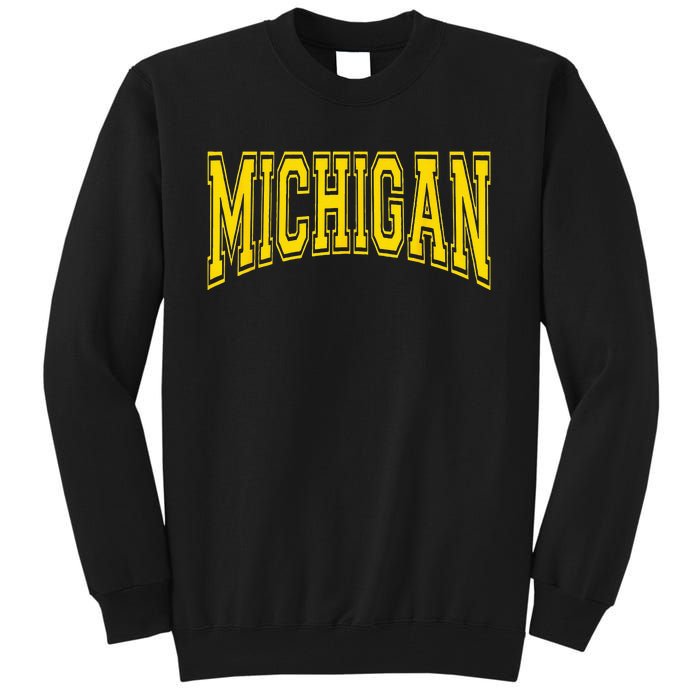 Michigan MI USA United States Font Tall Sweatshirt