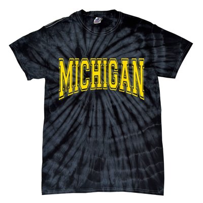Michigan MI USA United States Font Tie-Dye T-Shirt