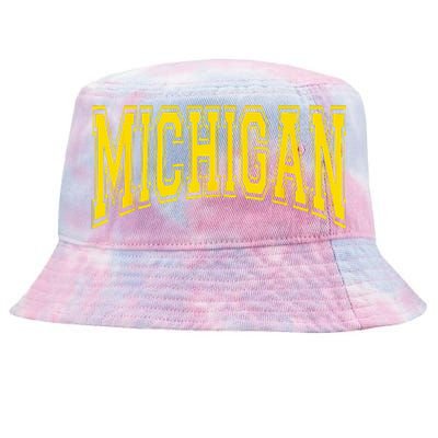 Michigan MI USA United States Font Tie-Dyed Bucket Hat