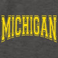 Michigan MI USA United States Font Vector Backpack