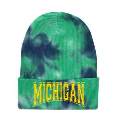 Michigan MI USA United States Font Tie Dye 12in Knit Beanie