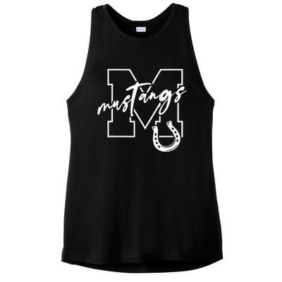 Mustangs Ladies PosiCharge Tri-Blend Wicking Tank