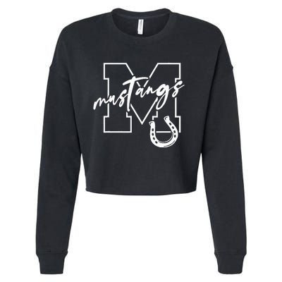 Mustangs Cropped Pullover Crew