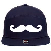 Mustache 7 Panel Mesh Trucker Snapback Hat