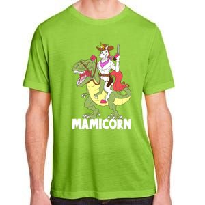 Mamicorn Mami Unicorn Riding Trex Dinosaur Mom Mama Cow Gift Adult ChromaSoft Performance T-Shirt