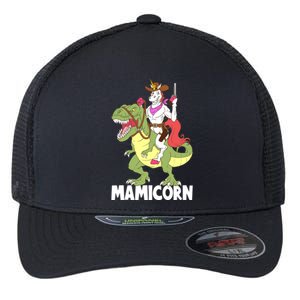 Mamicorn Mami Unicorn Riding Trex Dinosaur Mom Mama Cow Gift Flexfit Unipanel Trucker Cap