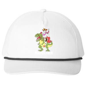 Mamicorn Mami Unicorn Riding Trex Dinosaur Mom Mama Cow Gift Snapback Five-Panel Rope Hat