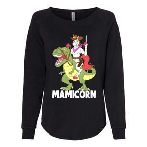 Mamicorn Mami Unicorn Riding Trex Dinosaur Mom Mama Cow Gift Womens California Wash Sweatshirt