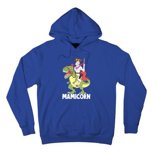 Mamicorn Mami Unicorn Riding Trex Dinosaur Mom Mama Cow Gift Hoodie