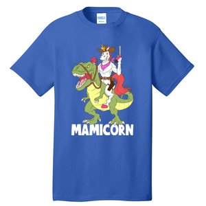 Mamicorn Mami Unicorn Riding Trex Dinosaur Mom Mama Cow Gift Tall T-Shirt