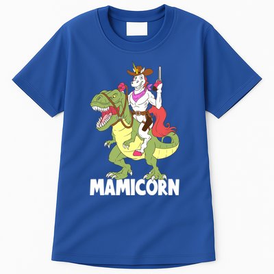 Mamicorn Mami Unicorn Riding Trex Dinosaur Mom Mama Cow Gift Tall T-Shirt