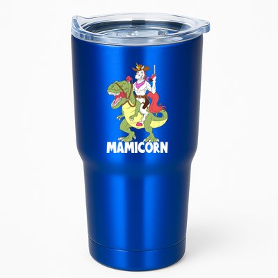 Mamicorn Mami Unicorn Riding Trex Dinosaur Mom Mama Cow Gift Tumbler