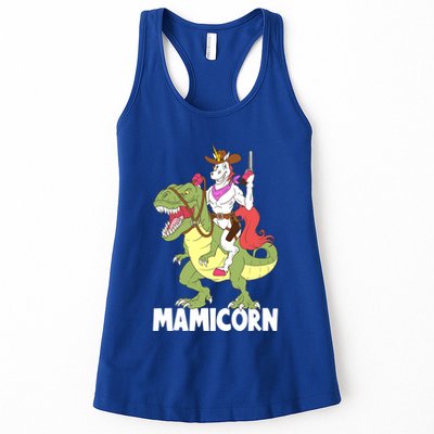 Mamicorn Mami Unicorn Riding Trex Dinosaur Mom Mama Cow Gift Womens Tank Top