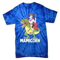 Mamicorn Mami Unicorn Riding Trex Dinosaur Mom Mama Cow Gift Tie-Dye T-Shirt