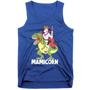 Mamicorn Mami Unicorn Riding Trex Dinosaur Mom Mama Cow Gift Tank Top