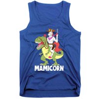 Mamicorn Mami Unicorn Riding Trex Dinosaur Mom Mama Cow Gift Tank Top