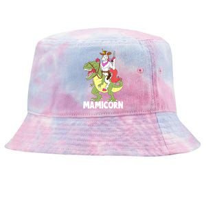 Mamicorn Mami Unicorn Riding Trex Dinosaur Mom Mama Cow Gift Tie-Dyed Bucket Hat