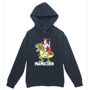 Mamicorn Mami Unicorn Riding Trex Dinosaur Mom Mama Cow Gift Urban Pullover Hoodie