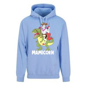 Mamicorn Mami Unicorn Riding Trex Dinosaur Mom Mama Cow Gift Unisex Surf Hoodie