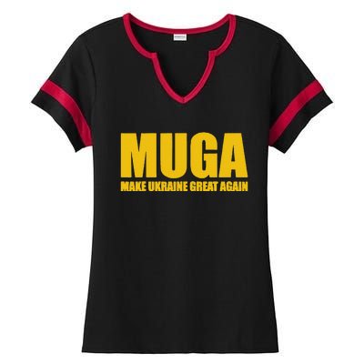 Muga Make Ukraine Great Again Ladies Halftime Notch Neck Tee