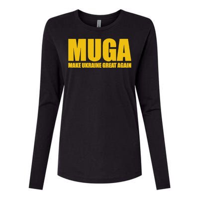 Muga Make Ukraine Great Again Womens Cotton Relaxed Long Sleeve T-Shirt