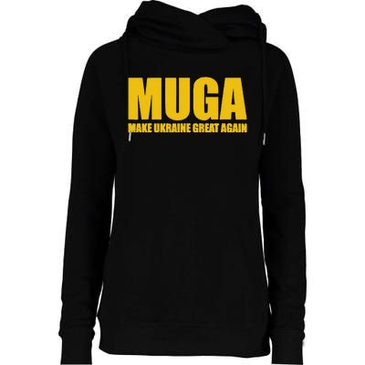 Muga Make Ukraine Great Again Womens Funnel Neck Pullover Hood