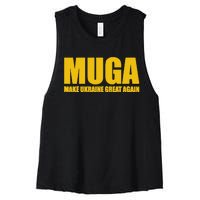 Muga Make Ukraine Great Again Women's Racerback Cropped Tank