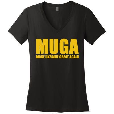 Muga Make Ukraine Great Again Women's V-Neck T-Shirt