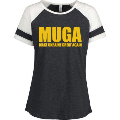 Muga Make Ukraine Great Again Enza Ladies Jersey Colorblock Tee