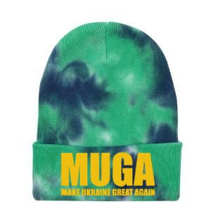 Muga Make Ukraine Great Again Tie Dye 12in Knit Beanie