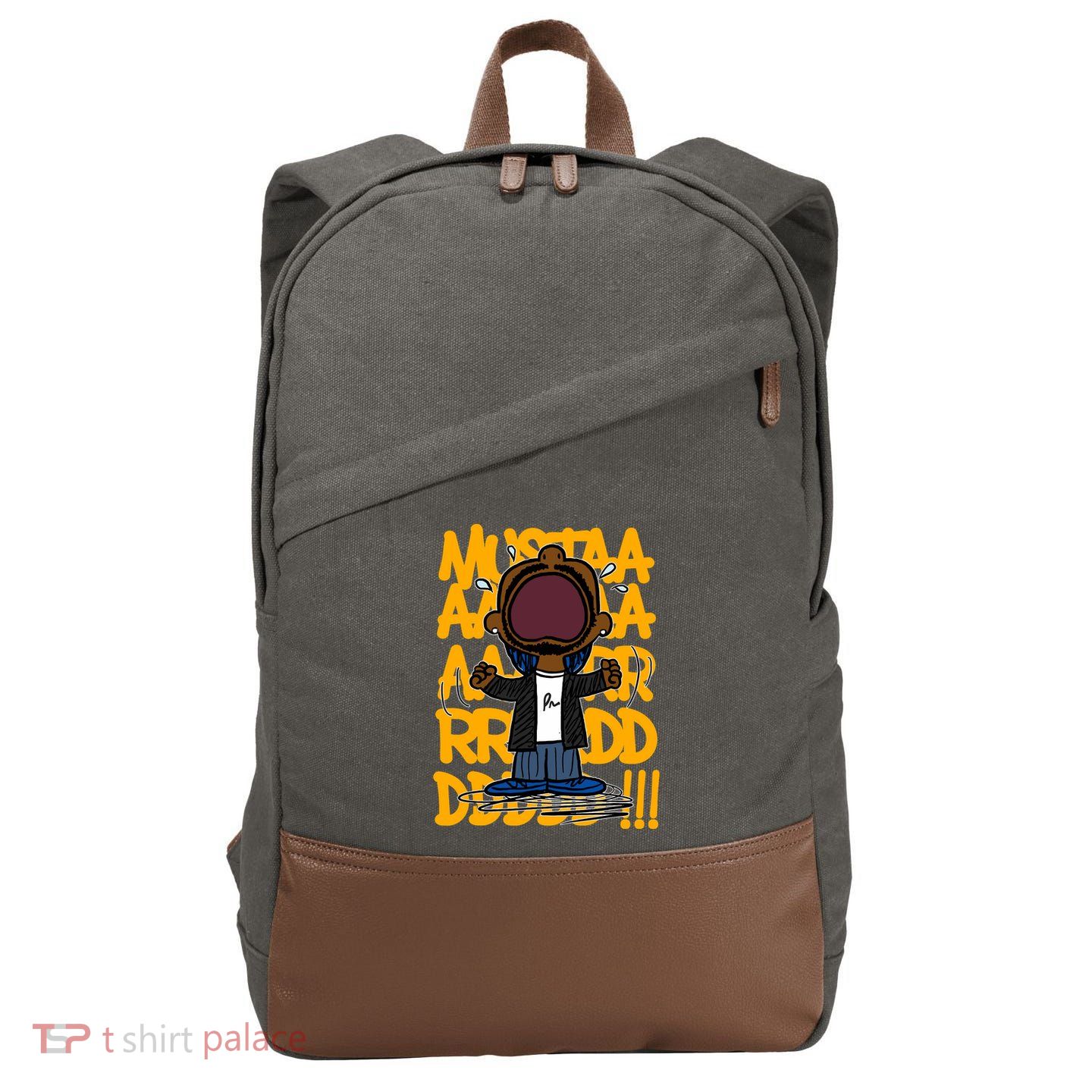 Mustard Cotton Canvas Backpack