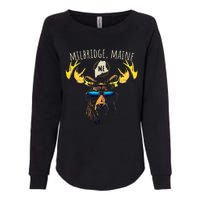 Milbridge Maine Usa Moose Wearing Sunglasses Design Womens California Wash Sweatshirt