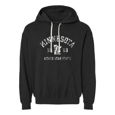 Minnesota Mn Vintage Sports Design Minnesotan Garment-Dyed Fleece Hoodie