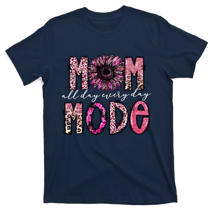 Mom Mode Vintage All Day Western Leopard Mom Mother Day T-Shirt