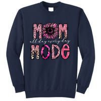 Mom Mode Vintage All Day Western Leopard Mom Mother Day Tall Sweatshirt