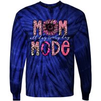 Mom Mode Vintage All Day Western Leopard Mom Mother Day Tie-Dye Long Sleeve Shirt