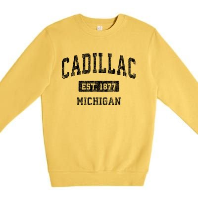 Michigan Mi Vintage Sports Premium Crewneck Sweatshirt