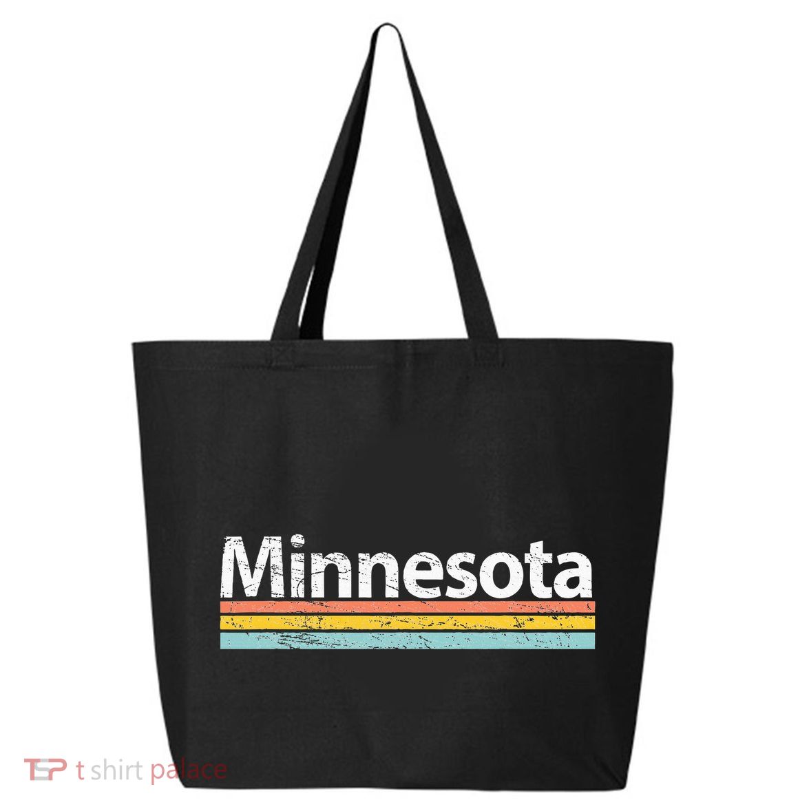 Minnesota Mn Vintage Worn Design Retro Stripes Classic 25L Jumbo Tote