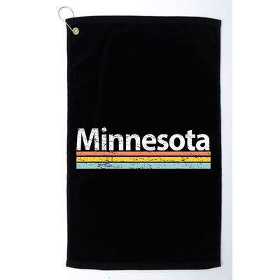 Minnesota Mn Vintage Worn Design Retro Stripes Classic Golf Towel