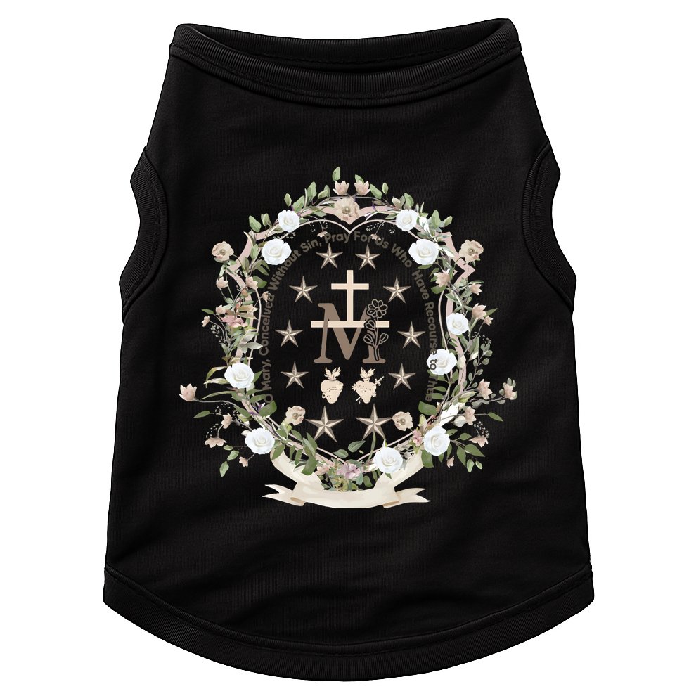Marian Medal Virgin Mary Marian Cross Doggie Tank