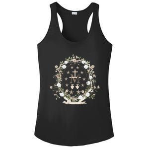 Marian Medal Virgin Mary Marian Cross Ladies PosiCharge Competitor Racerback Tank