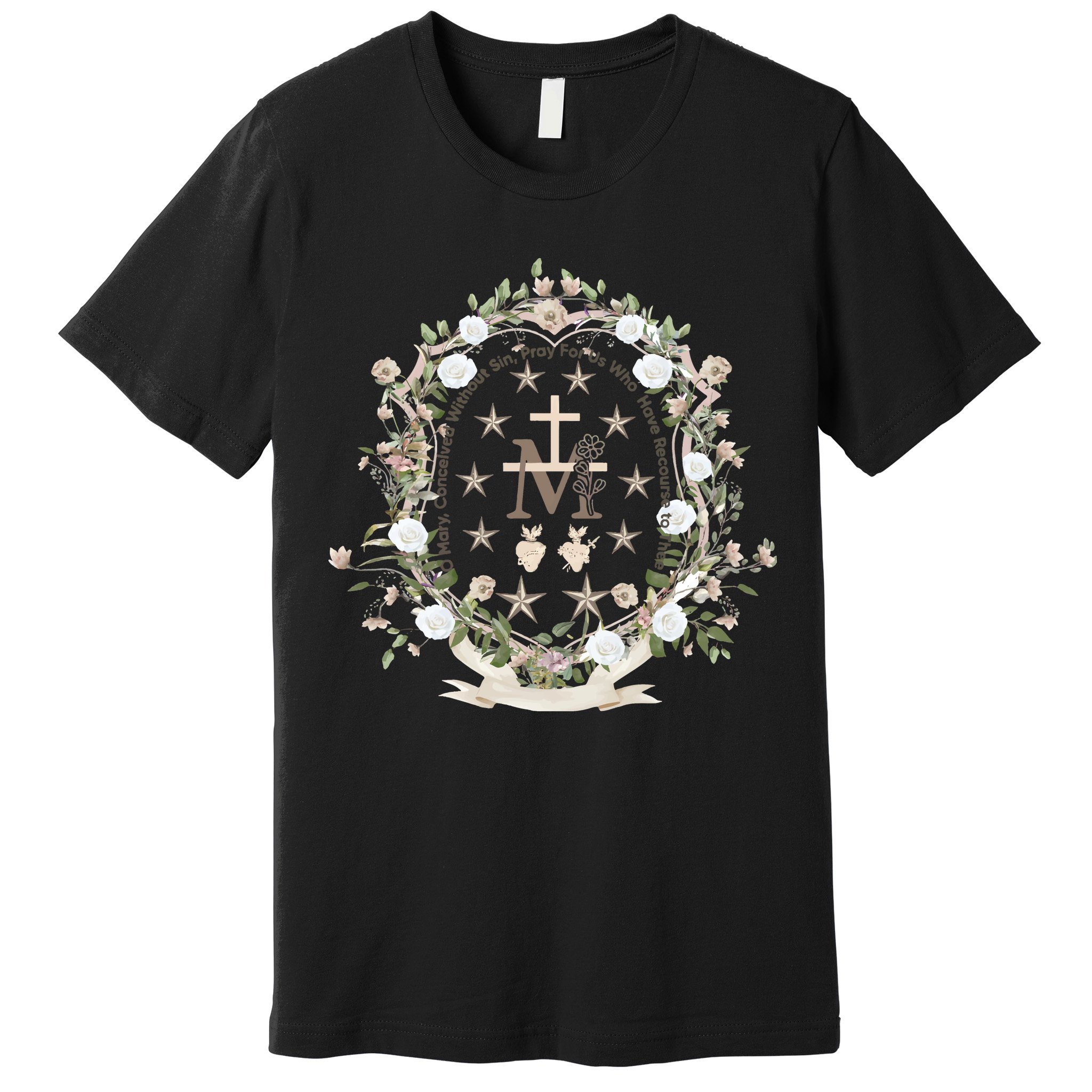 Marian Medal Virgin Mary Marian Cross Premium T-Shirt