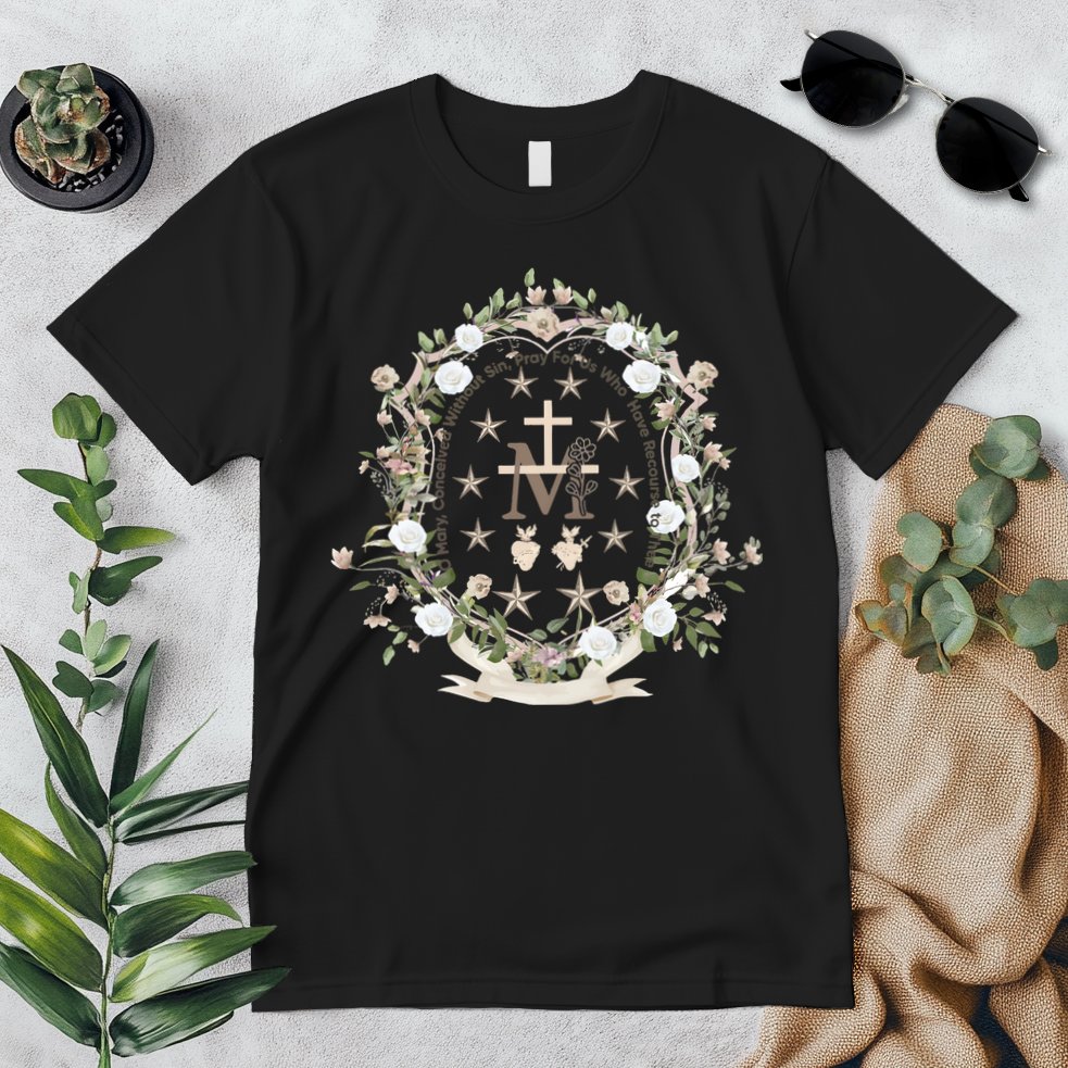 Marian Medal Virgin Mary Marian Cross Premium T-Shirt