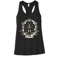 Marian Medal Virgin Mary Marian Cross Women's Racerback Tank