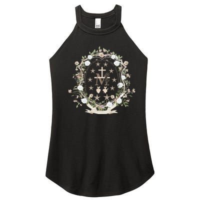 Marian Medal Virgin Mary Marian Cross Women’s Perfect Tri Rocker Tank