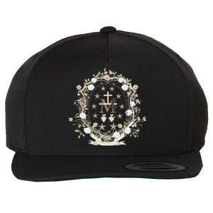 Marian Medal Virgin Mary Marian Cross Wool Snapback Cap