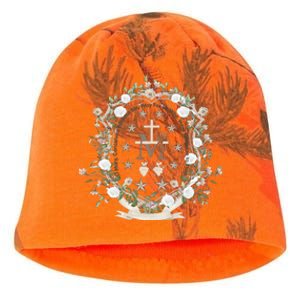 Marian Medal Virgin Mary Marian Cross Kati - Camo Knit Beanie